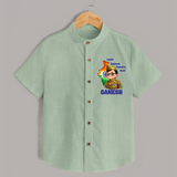 Little Subhash Chandra Bose Personalized Shirt - MINT GREEN - 0 - 6 Months Old (Chest 23")