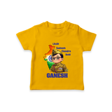 Little Subhash Chandra Bose Personalized Kid T-shirt - CHROME YELLOW - 0-5 Months Old (Chest 17")