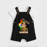Little Subhash Chandra Bose Personalized Dungaree - BLACK - 0 - 5 Months Old (Chest 18")