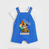 Little Subhash Chandra Bose Personalized Dungaree - COBALT BLUE - 0 - 5 Months Old (Chest 18")
