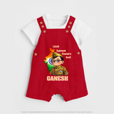 Little Subhash Chandra Bose Personalized Dungaree - RED - 0 - 5 Months Old (Chest 18")