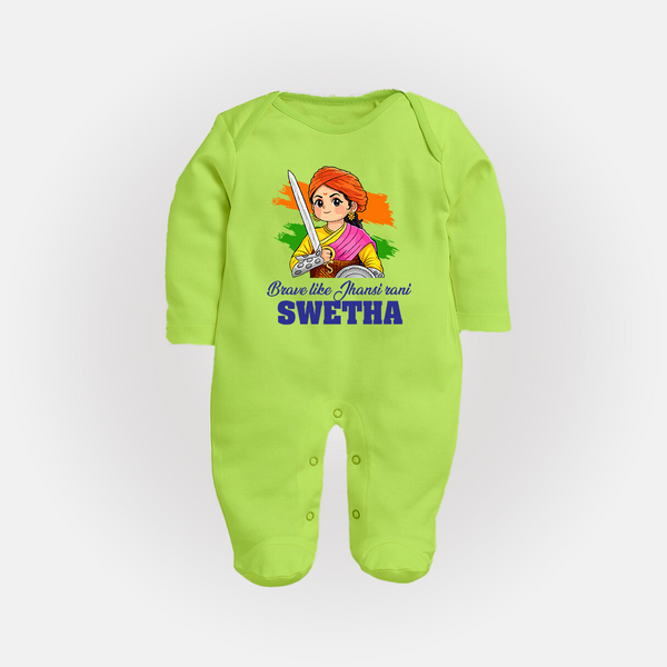 Brave Like Jhansi Rani Customized Baby Fullbody Suit