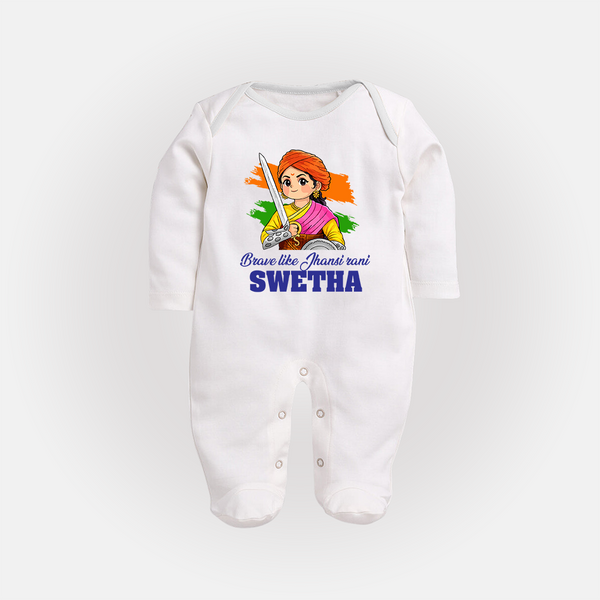 Brave Like Jhansi Rani Customized Baby Fullbody Suit