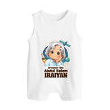 Dreamer Like Abdul Kalam Personalized Button Romper - WHITE - New Born (Chest 18")