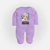 Dreamer Like Abdul Kalam Personalized Fullbody suit - LILAC - New Born (Chest 7.5")