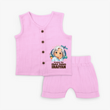 Dreamer Like Abdul Kalam Personalized Baby Jabla - BABY PINK - 0 - 3 Months Old (Chest 9.8")