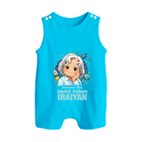 Dreamer Like Abdul Kalam Personalized Button Romper - SKY BLUE - New Born (Chest 18")