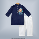 Dreamer Like Abdul Kalam Personalized Kurta - NAVY BLUE - 3 - 6 Months Old (Chest 24", Kurta Length 14'', Waist 19", Pant Length 14")