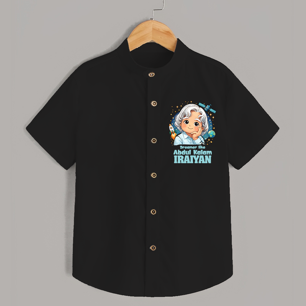 Dreamer Like Abdul Kalam Personalized Shirt - BLACK - 0 - 6 Months Old (Chest 23")