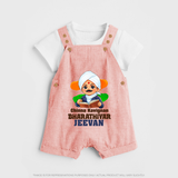 Chinna Kavignan Bharathiyar Personalized Dungaree - PEACH - 0 - 5 Months Old (Chest 18")