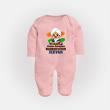 Chinna Kavignan Bharathiyar Personalized Fullbody suit - BABY PINK - New Born (Chest 7.5")