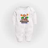 Chinna Kavignan Bharathiyar Personalized Fullbody suit - WHITE - New Born (Chest 7.5")