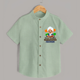 Chinna Kavignan Bharathiyar Personalized Shirt - MINT GREEN - 0 - 6 Months Old (Chest 23")