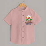 Chinna Kavignan Bharathiyar Personalized Shirt - PEACH - 0 - 6 Months Old (Chest 23")