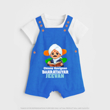 Chinna Kavignan Bharathiyar Personalized Dungaree - COBALT BLUE - 0 - 5 Months Old (Chest 18")