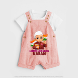 Leader Like Nehru Personalized Dungaree - PEACH - 0 - 5 Months Old (Chest 18")