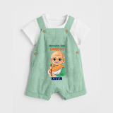 Truthful Like Gandhi Personalized Dungaree - MINT GREEN - 0 - 5 Months Old (Chest 18")