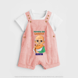 Truthful Like Gandhi Personalized Dungaree - PEACH - 0 - 5 Months Old (Chest 18")