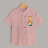 Truthful Like Gandhi Personalized Shirt - PEACH - 0 - 6 Months Old (Chest 23")