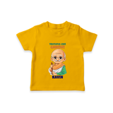 Truthful Like Gandhi Personalized Kid T-shirt - CHROME YELLOW - 0-5 Months Old (Chest 17")