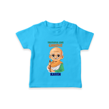 Truthful Like Gandhi Personalized Kid T-shirt - SKY BLUE - 0-5 Months Old (Chest 17")