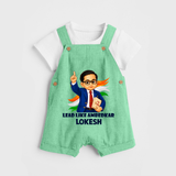 Lead Like Ambedkar Personalized Dungaree - GREEN - 0 - 5 Months Old (Chest 18")