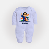 Lead Like Ambedkar Personalized Fullbody suit - BABY BLUE - New Born (Chest 7.5")