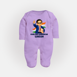 Lead Like Ambedkar Personalized Fullbody suit - LILAC - New Born (Chest 7.5")