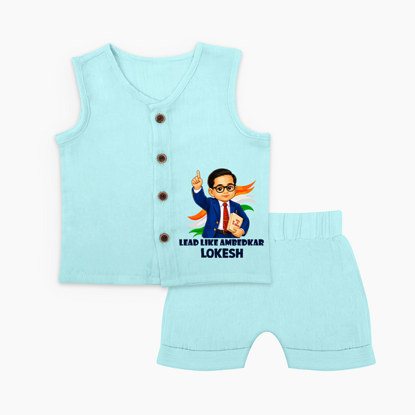 Lead Like Ambedkar Personalized Baby Jabla - BABY BLUE - 0 - 3 Months Old (Chest 9.8")
