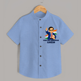 Lead Like Ambedkar Personalized Shirt - SKY BLUE - 0 - 6 Months Old (Chest 23")