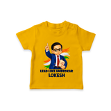 Lead Like Ambedkar Personalized Kid T-shirt - CHROME YELLOW - 0-5 Months Old (Chest 17")