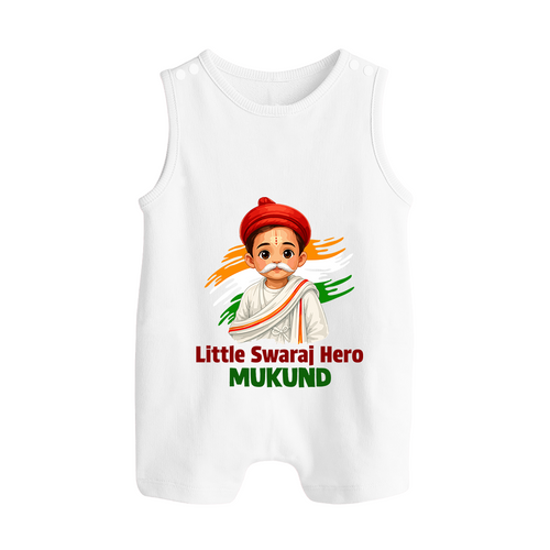 Little Swaraj Hero Personalized Button Romper