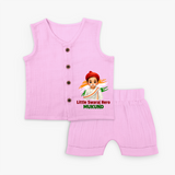 Little Swaraj Hero Personalized Baby Jabla - BABY PINK - 0 - 3 Months Old (Chest 9.8")