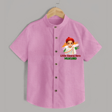 Little Swaraj Hero Personalized Shirt - BABY PINK - 0 - 6 Months Old (Chest 23")