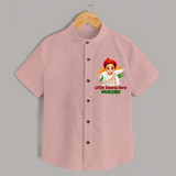 Little Swaraj Hero Personalized Shirt - PEACH - 0 - 6 Months Old (Chest 23")