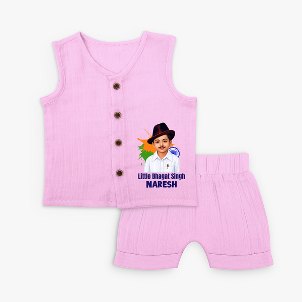 Little Bhagat Singh personalized  Baby Jabla - BABY PINK - 0 - 3 Months Old (Chest 9.8")