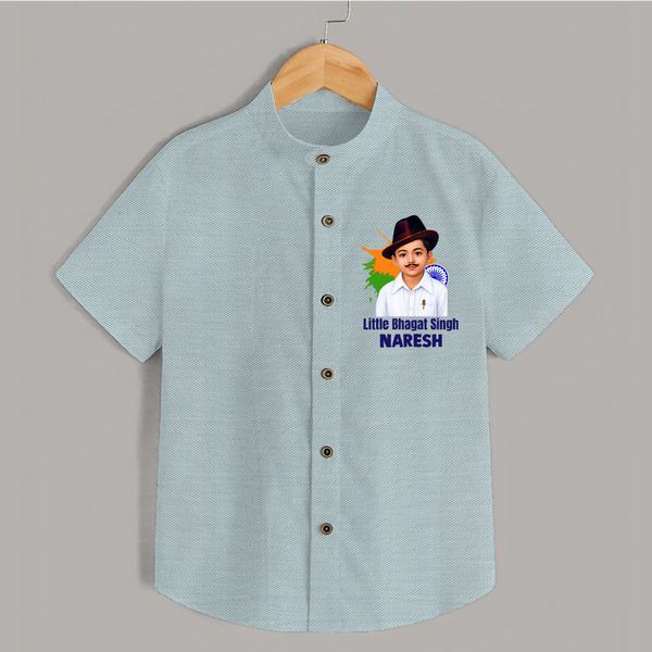 Little Bhagat Singh personalized  Shirt - ARCTIC BLUE - 0 - 6 Months Old (Chest 23")