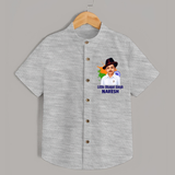 Little Bhagat Singh personalized  Shirt - GREY - 0 - 6 Months Old (Chest 23")