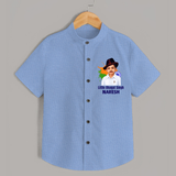Little Bhagat Singh personalized  Shirt - SKY BLUE - 0 - 6 Months Old (Chest 23")