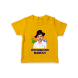 Little Bhagat Singh personalized  Kid T-shirt - CHROME YELLOW - 0-5 Months Old (Chest 17")