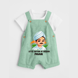 Little Captain of Freedom Personalized Dungaree - MINT GREEN - 0 - 5 Months Old (Chest 18")