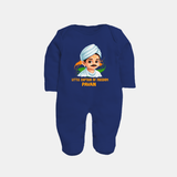 Little Captain of Freedom Personalized Fullbody suit - NAVY BLUE - New Born (Chest 7.5")