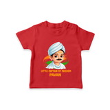 Little Captain of Freedom Personalized Kid T-shirt - RED - 0-5 Months Old (Chest 17")