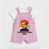 Little Kappalottiya Tamizhan Personalized Dungaree - BABY PINK - 0 - 5 Months Old (Chest 18")