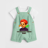 Little Kappalottiya Tamizhan Personalized Dungaree - MINT GREEN - 0 - 5 Months Old (Chest 18")