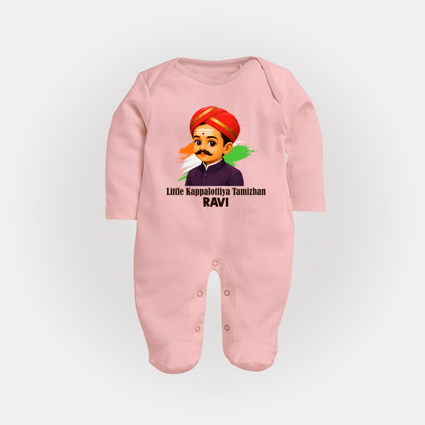 Little Kappalottiya Tamizhan Personalized Fullbody suit - BABY PINK - New Born (Chest 7.5")