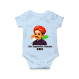 Little Kappalottiya Tamizhan Personalized Baby Romper - BABY BLUE - New Born (Chest 14")