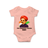 Little Kappalottiya Tamizhan Personalized Baby Romper - PEACH - New Born (Chest 14")