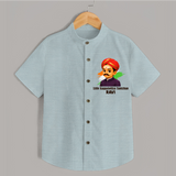 Little Kappalottiya Tamizhan Personalized Shirt - ARCTIC BLUE - 0 - 6 Months Old (Chest 23")