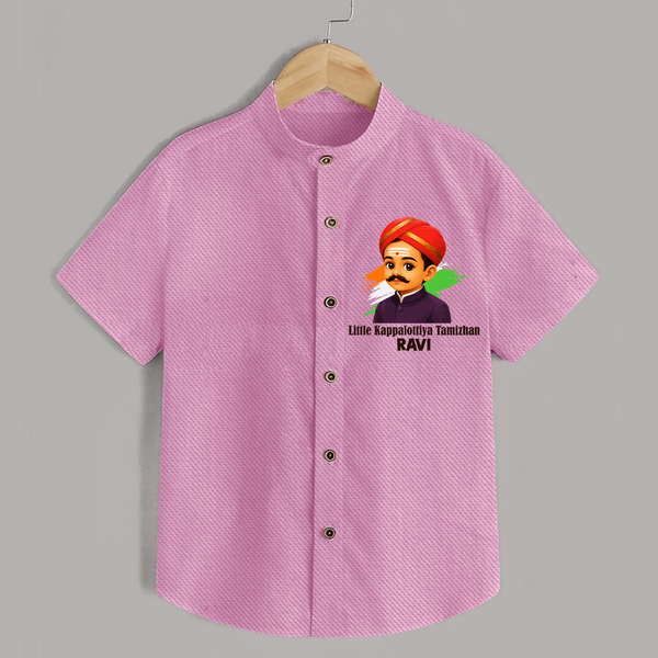 Little Kappalottiya Tamizhan Personalized Shirt - BABY PINK - 0 - 6 Months Old (Chest 23")